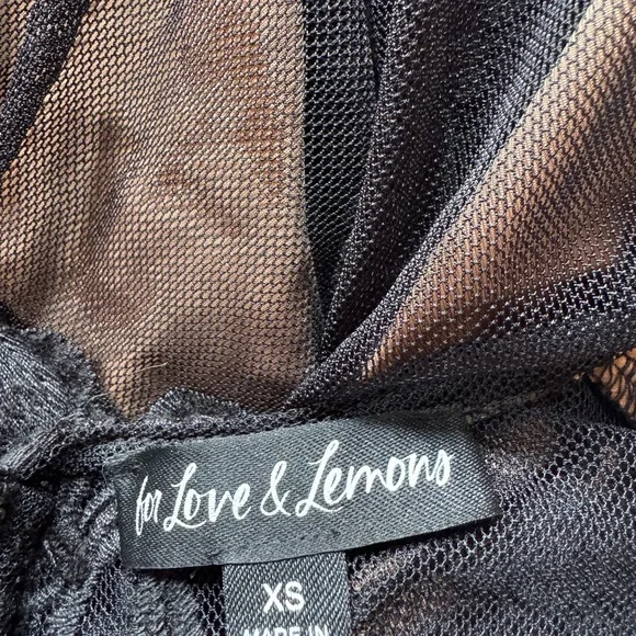 For Love And Lemons Black Lace Mini Dress - Picture 6 of 7